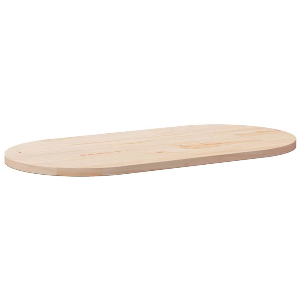 vidaXL Bordsskiva 110x55x2,5 cm massivt trä furu oval