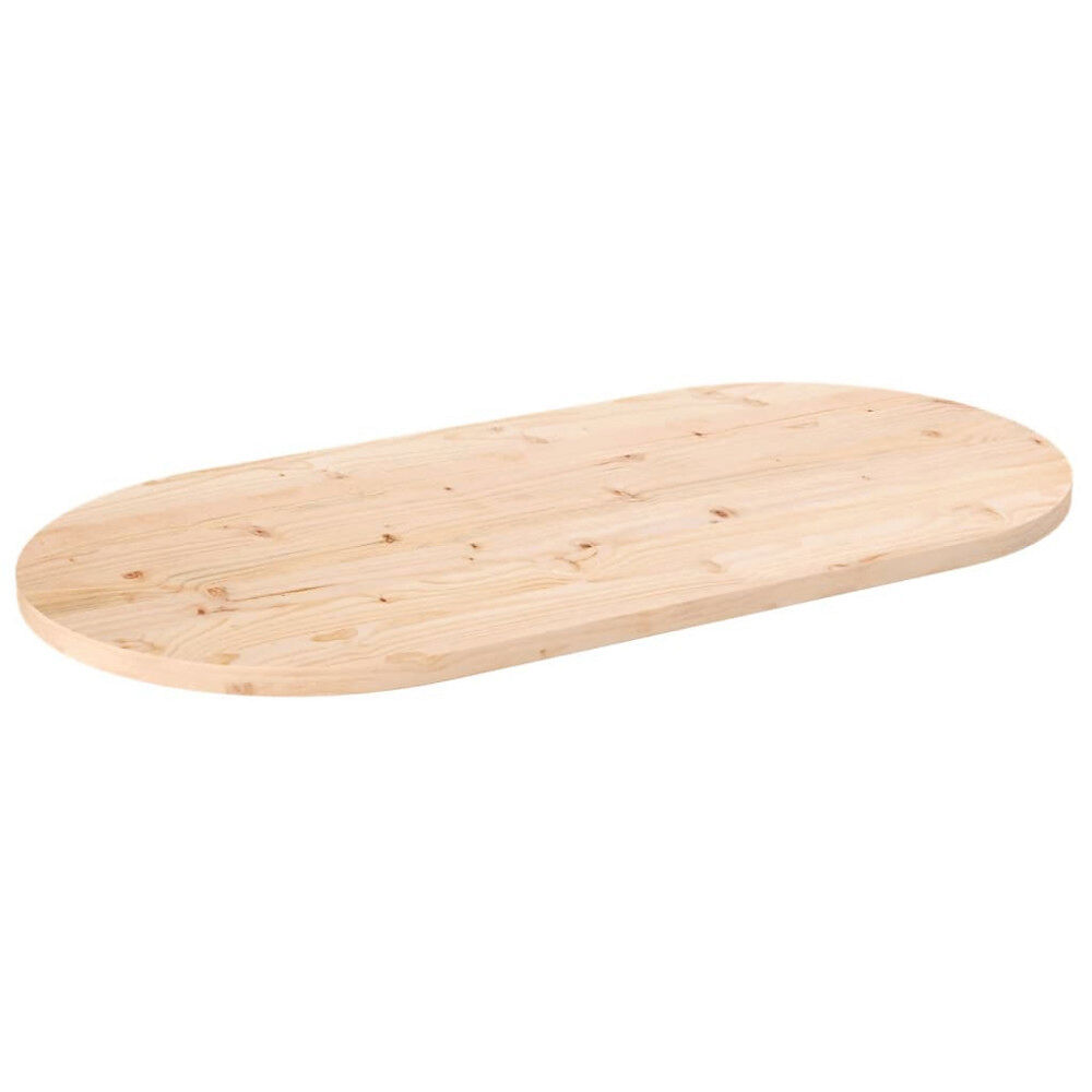 vidaXL Bordsskiva 100x50x2,5 cm oval massiv furu