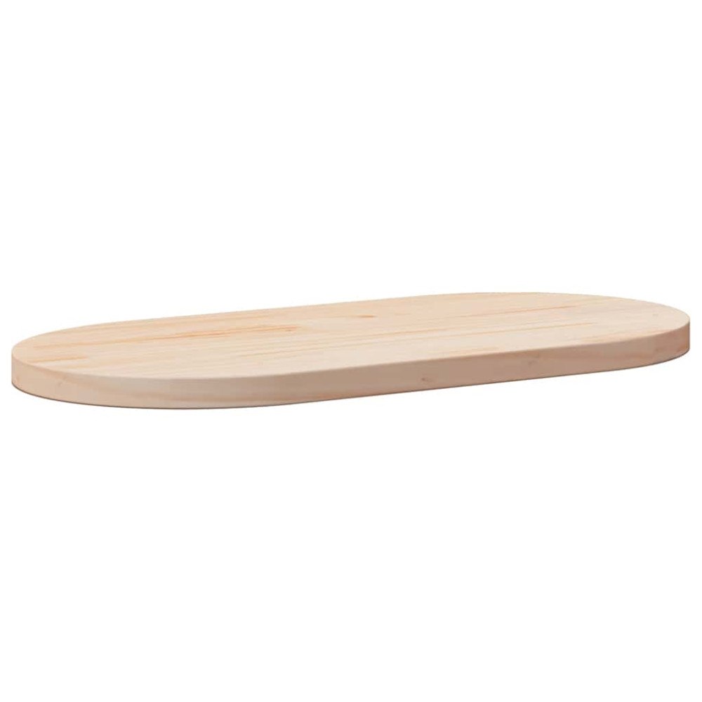 vidaXL Bordsskiva 90x45x2,5 cm massivt trä furu oval