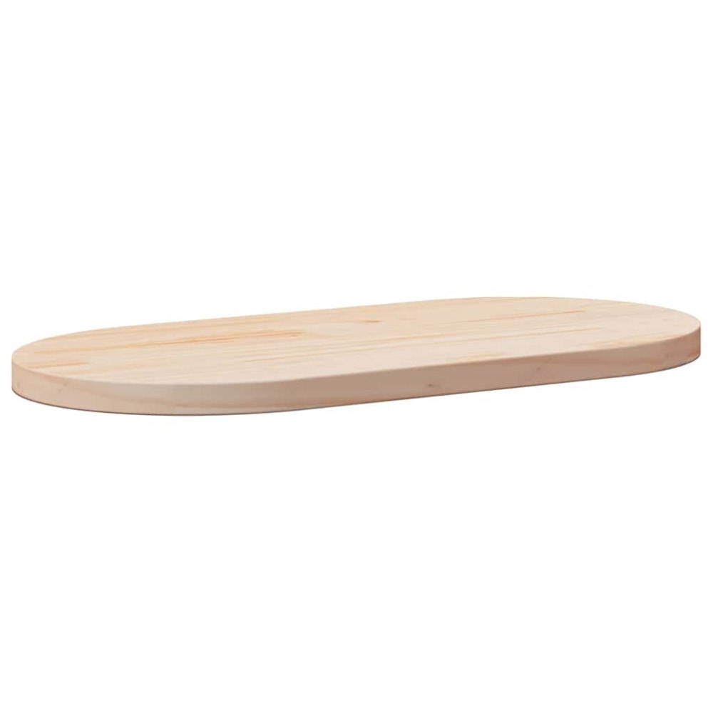 vidaXL Bordsskiva 80x40x2,5 cm massivt trä furu oval