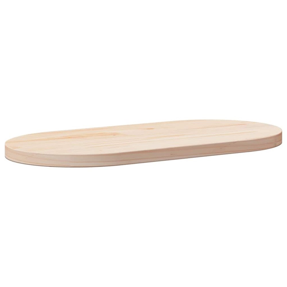 vidaXL Bordsskiva 60x30x2,5 cm massivt trä furu oval