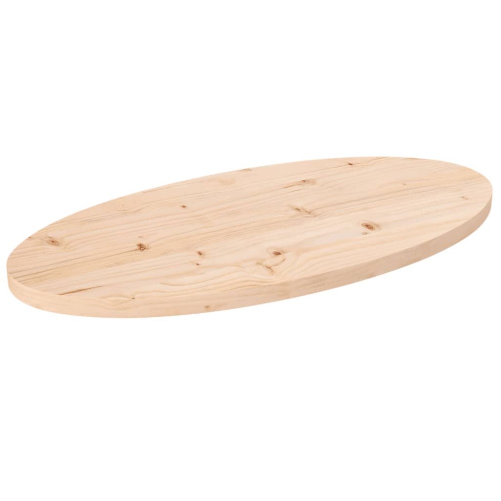 vidaXL Bordsskiva 70x35x2,5 cm massivt trä furu oval