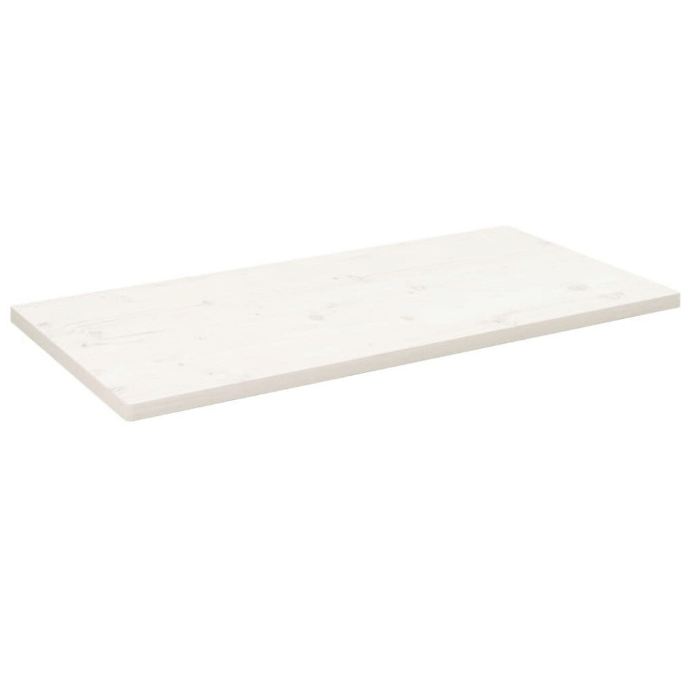 vidaXL Bordsskiva vit 110x60x2,5 cm massiv furu rektangulär