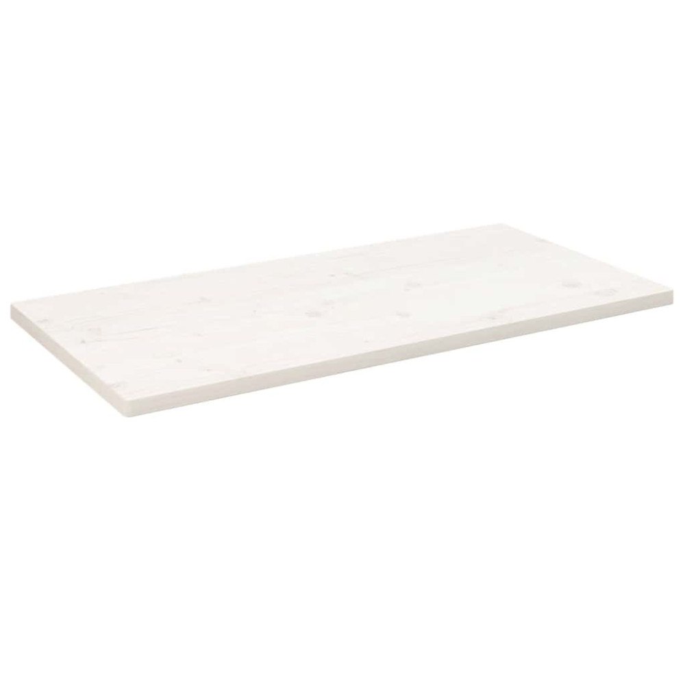 vidaXL Bordsskiva vit 110x55x2,5 cm massiv furu rektangulär