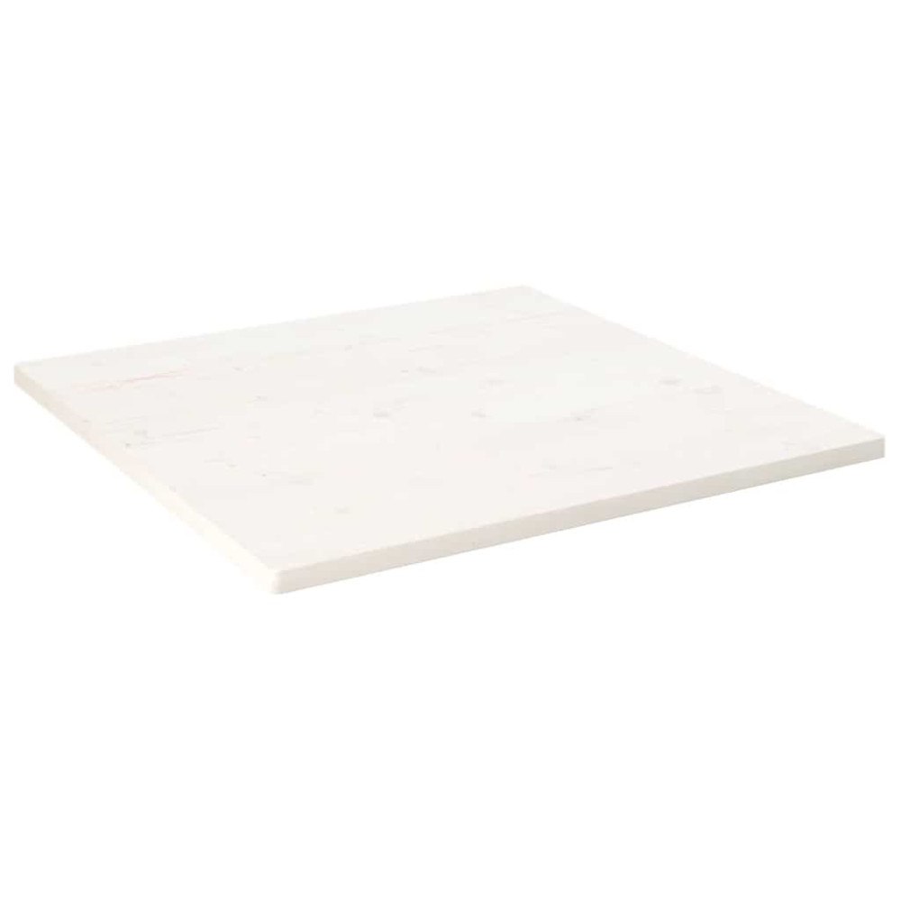 vidaXL Bordsskiva vit 90x90x2,5 cm massiv furu fyrkantig