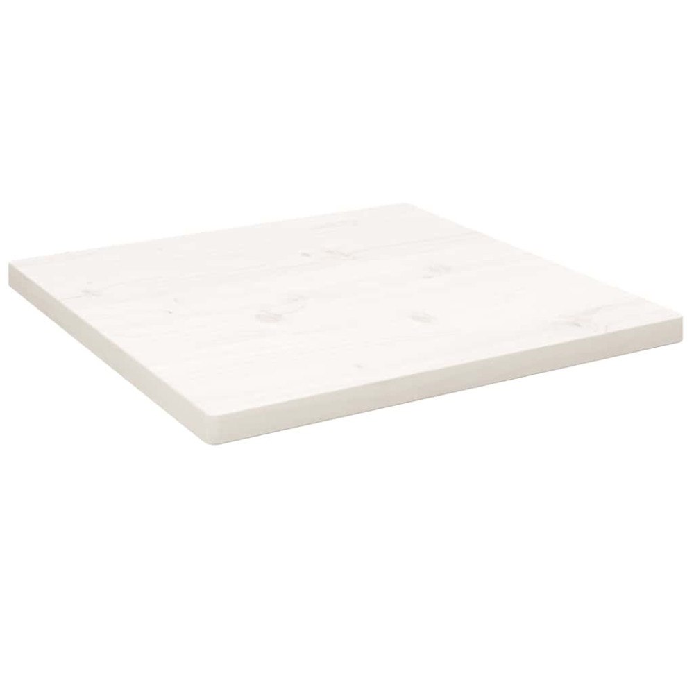 vidaXL Bordsskiva vit 60x60x2,5 cm massiv furu fyrkantig