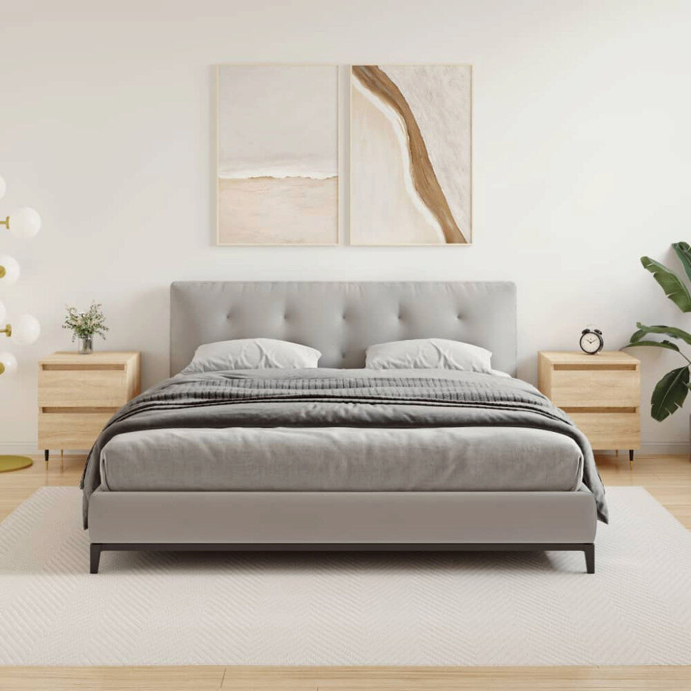 vidaXL Sängbord 2 st sonoma-ek 40x35x50 cm konstruerat trä