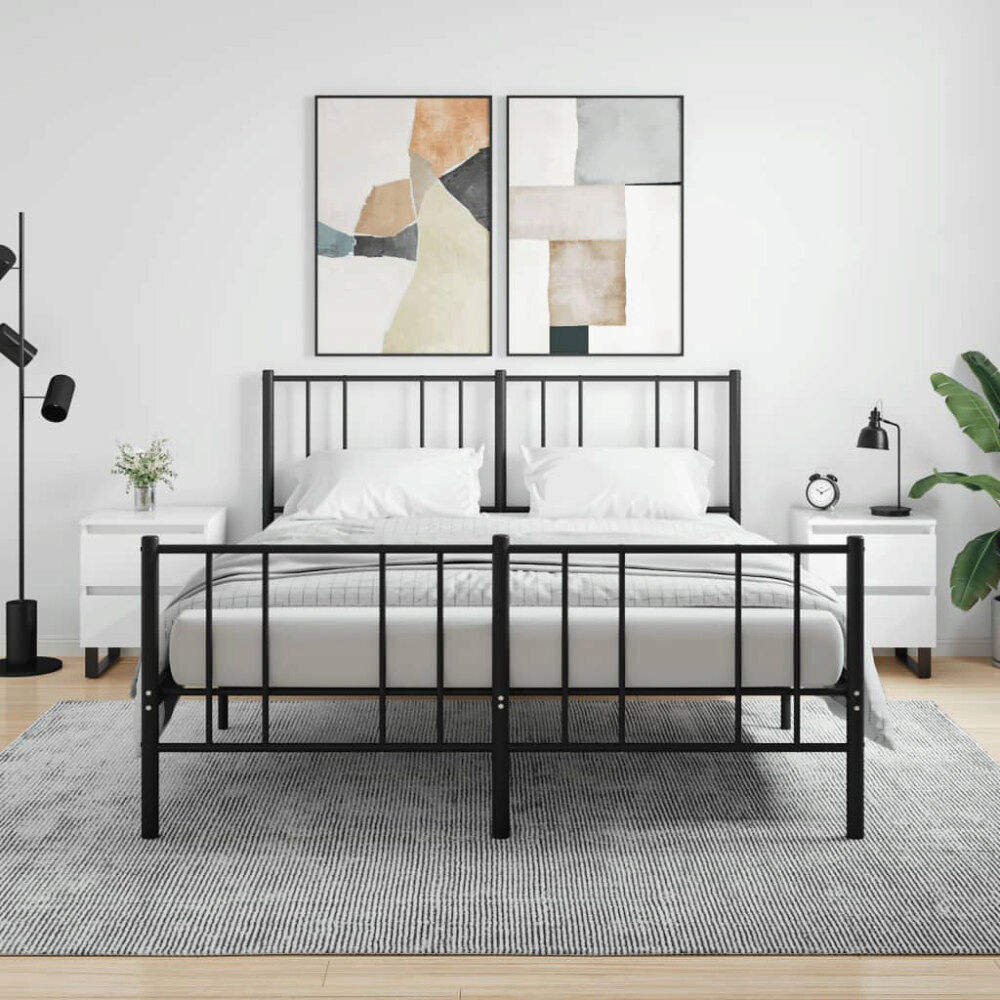 vidaXL Sängbord 2 st vit högglans 40x35x50 cm konstruerat trä