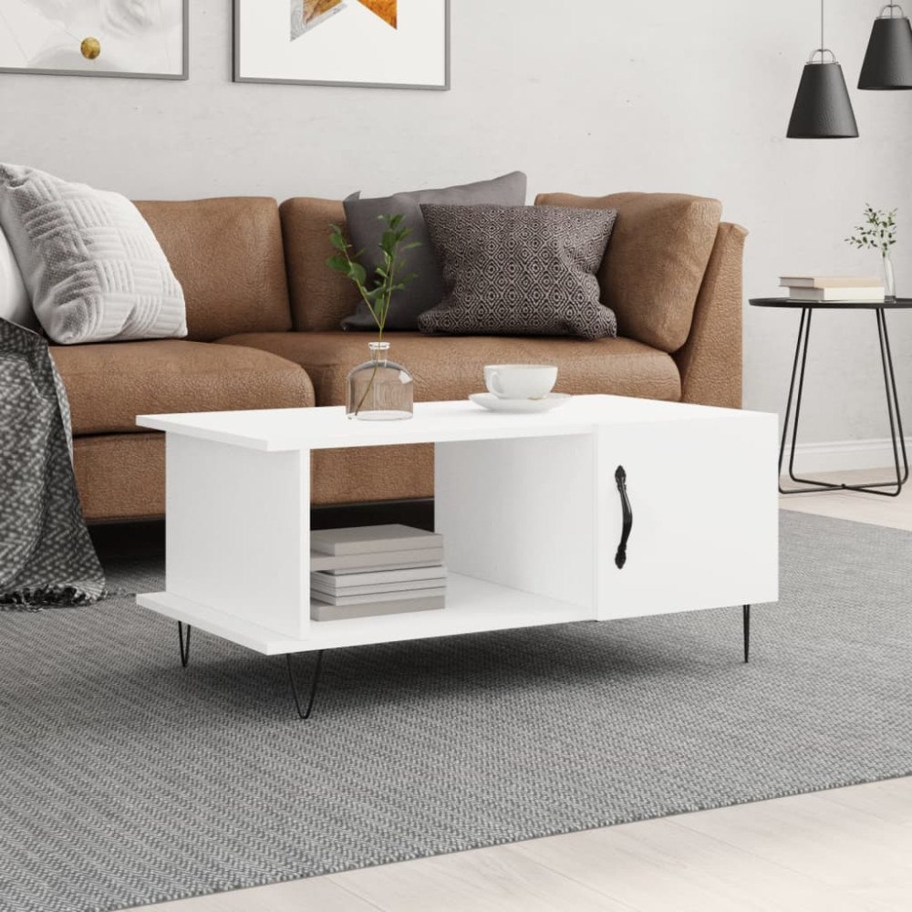 vidaXL Soffbord vit 90x50x40 cm konstruerat trä
