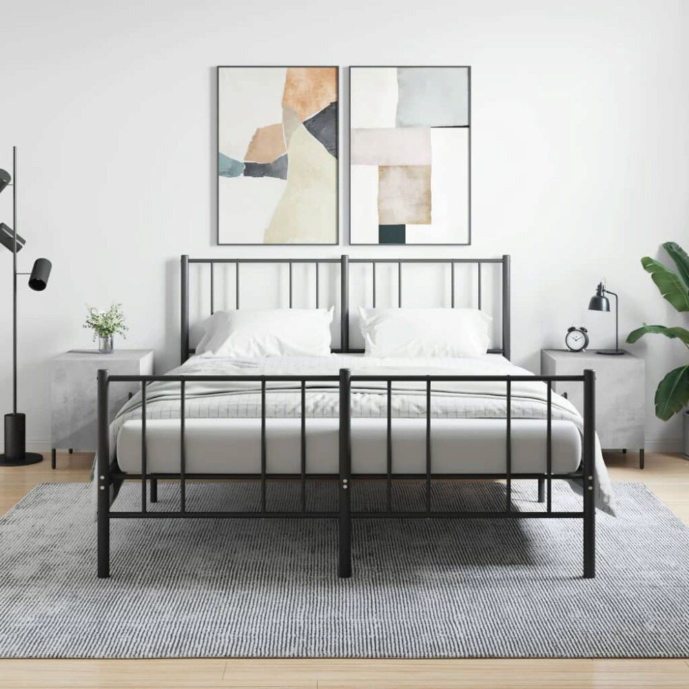 vidaXL Sängbord 2 st betonggrå 40x40x50 cm konstruerat trä