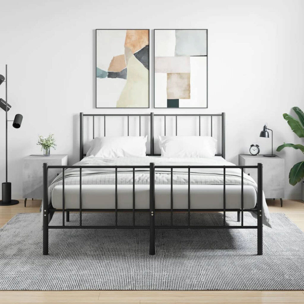 vidaXL Sängbord 2 st betonggrå 40x40x50 cm konstruerat trä