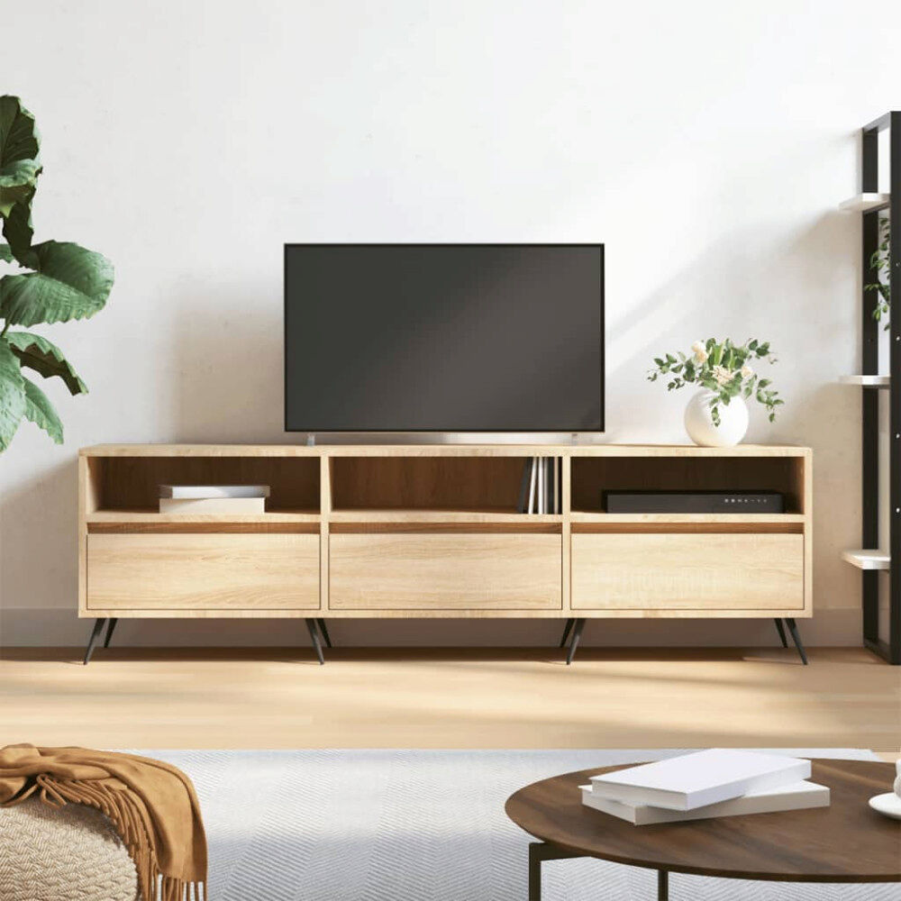 vidaXL Tv-bänk sonoma-ek 150x30x44,5 cm konstruerat trä