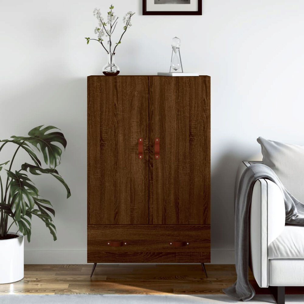 vidaXL Högskåp brun ek 69,5x31x115 cm konstruerat trä