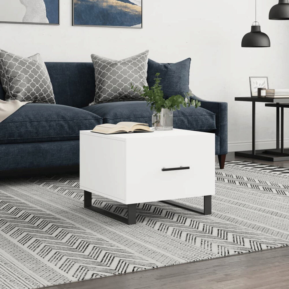vidaXL Soffbord svart 50x50x40 cm konstruerat trä