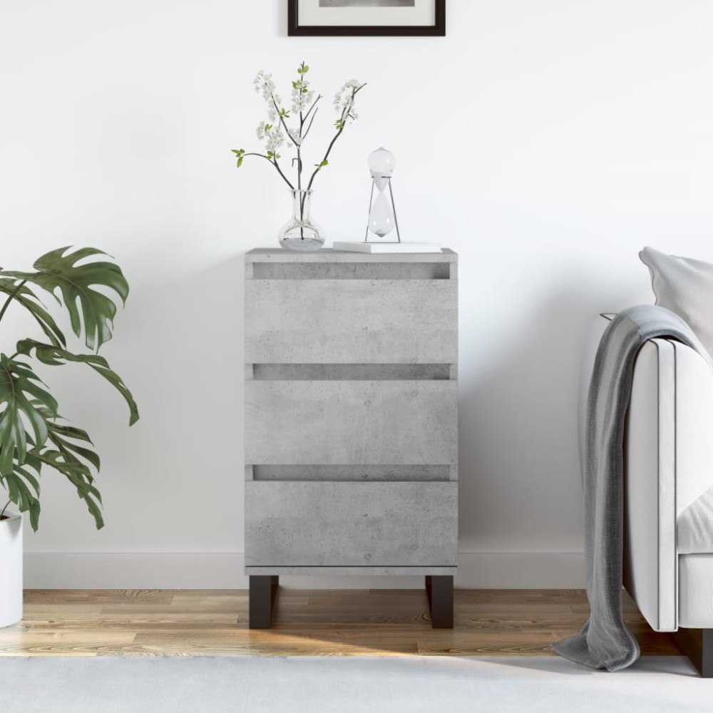 vidaXL Byrå betonggrå 40x35x70 cm konstruerat trä