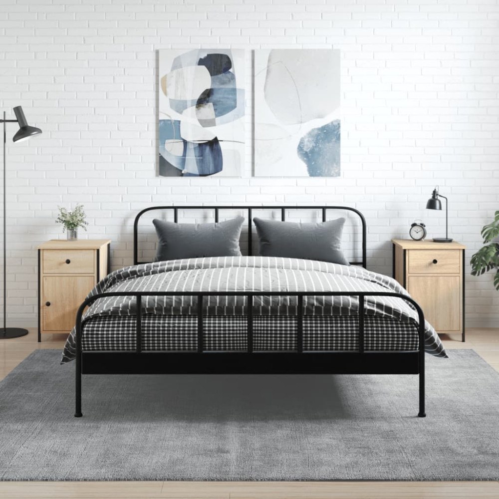 vidaXL Sängbord 2 st sonoma-ek 40x42x60 cm konstruerat trä