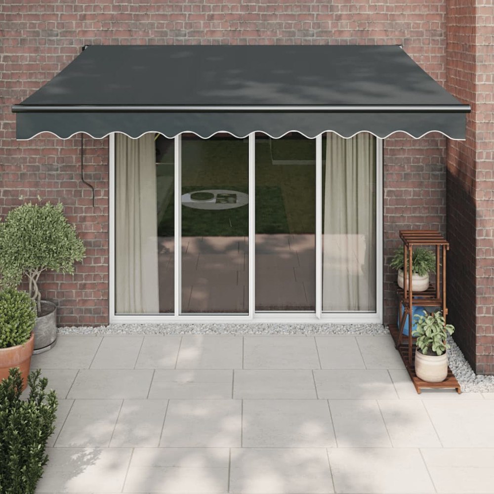 vidaXL Automatisk infällbar markis antracit 3x2,5 m