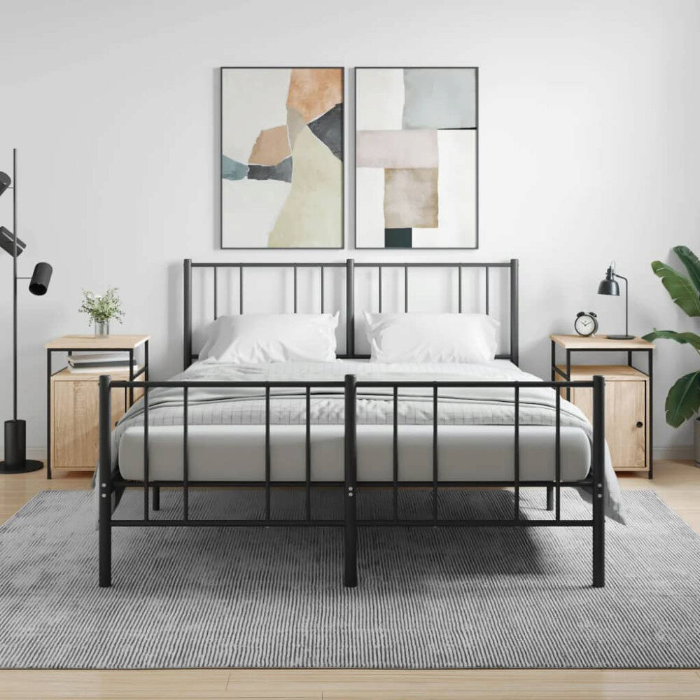 vidaXL Sängbord 2 st sonoma-ek 40x42x60 cm konstruerat trä