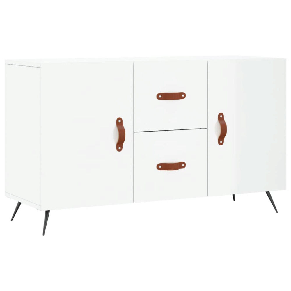 vidaXL Skåp vit högglans 100x36x60 cm konstruerat trä