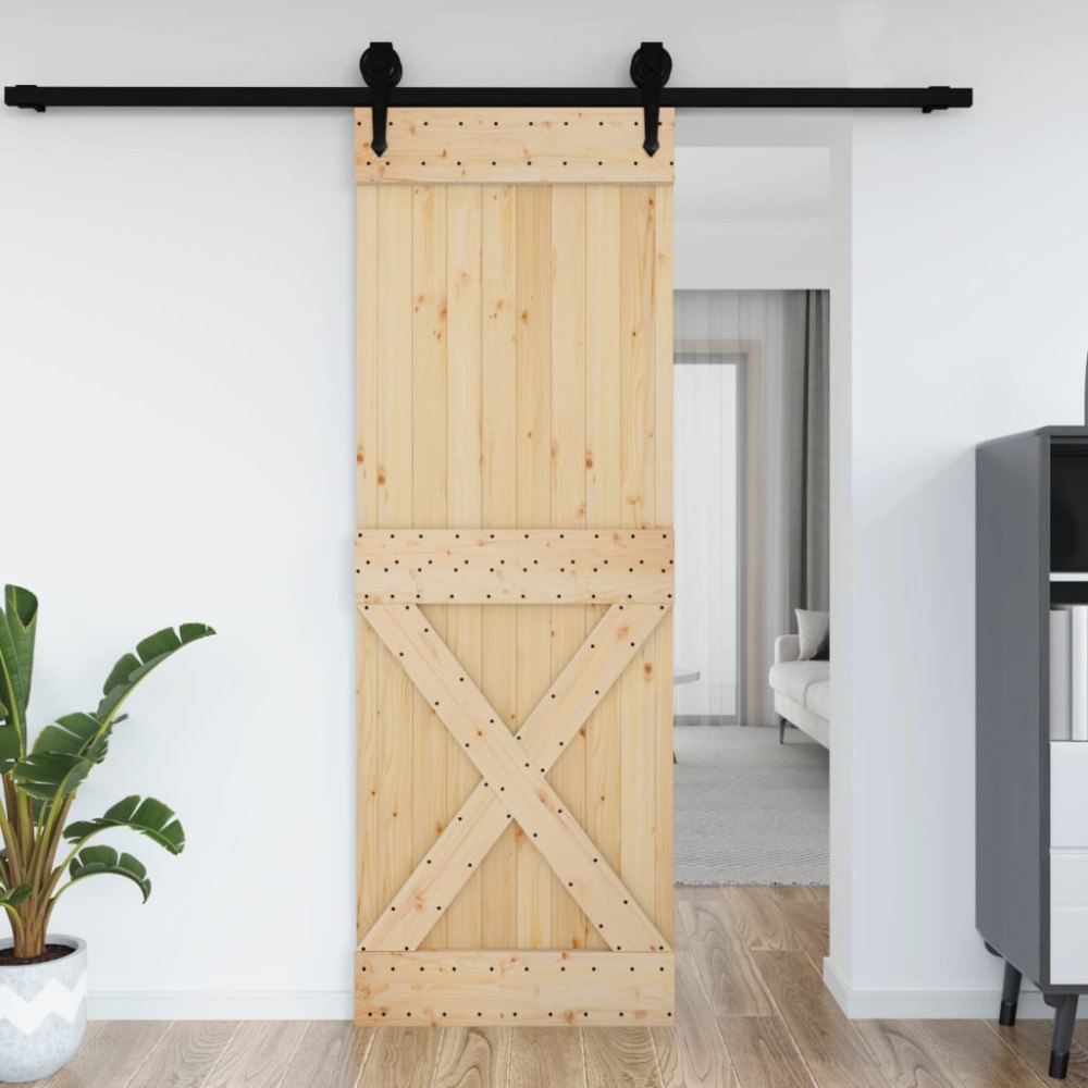 vidaXL Dörr NARVIK 80x210 cm massiv furu