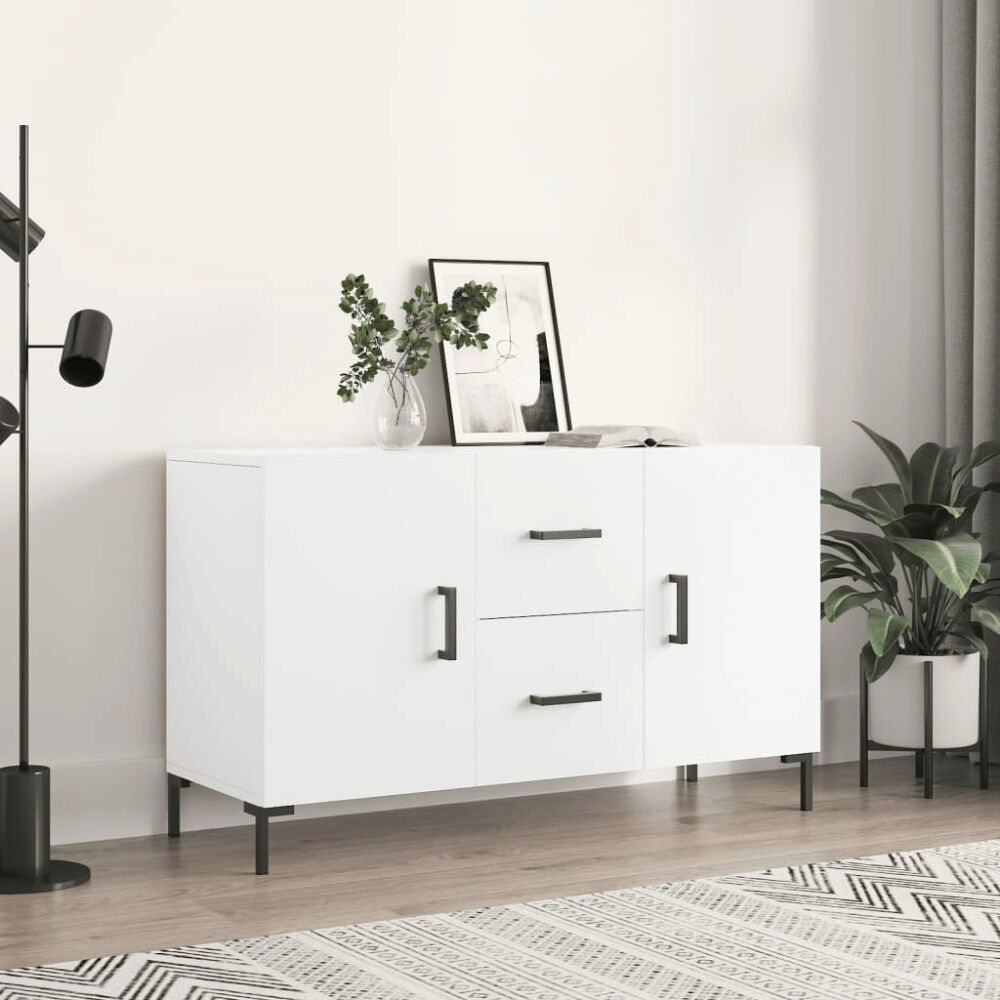 vidaXL Skänk vit 100x36x60 cm konstruerat trä