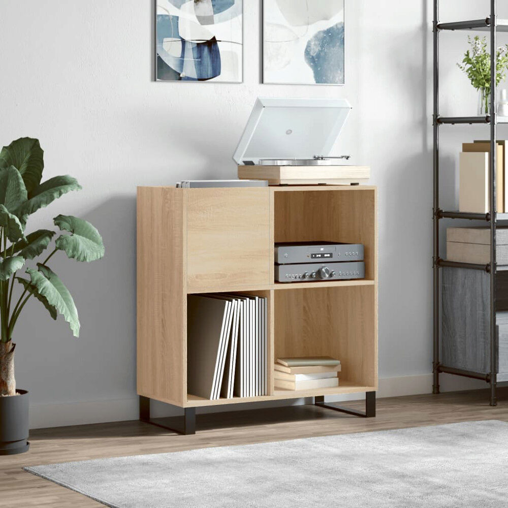 vidaXL Stereobänk sonoma-ek 84,5x38x89 cm konstruerat trä