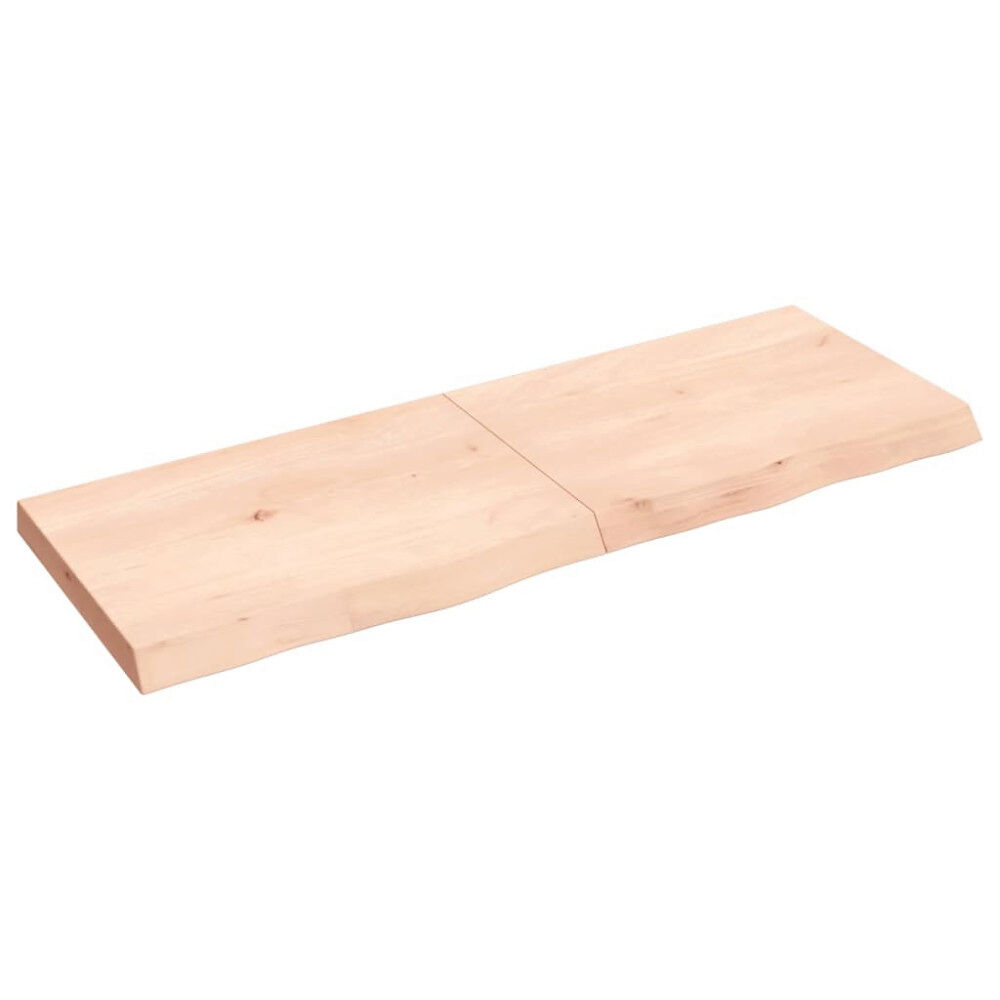 vidaXL Hyllplan 140x50x(2-6) cm obehandlad massiv ek