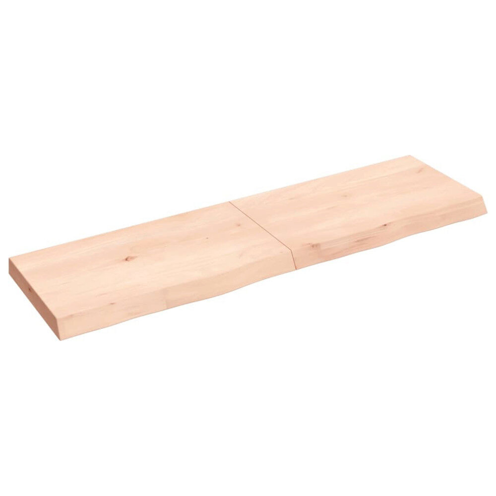 vidaXL Hyllplan 140x40x(2-6) cm obehandlad massiv ek