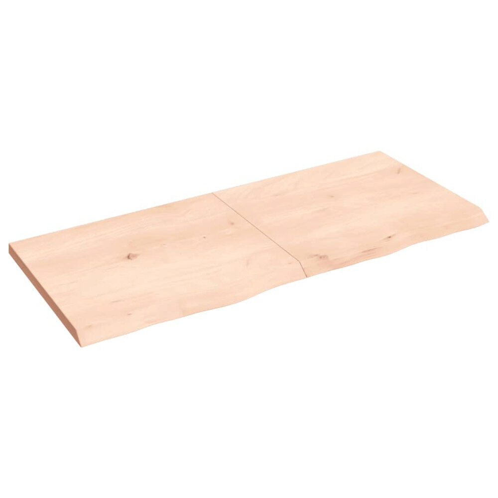 vidaXL Hyllplan 140x60x(2-4) cm obehandlad massiv ek