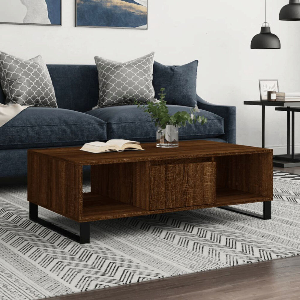 vidaXL Soffbord Brun ek 104x60x35 cm konstruerat trä