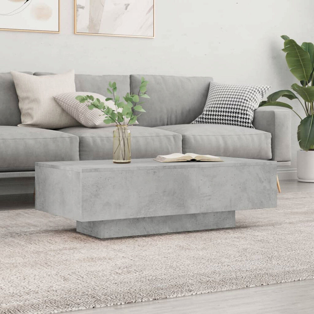 vidaXL Soffbord betonggrå 100x49,5x31 cm konstruerat trä