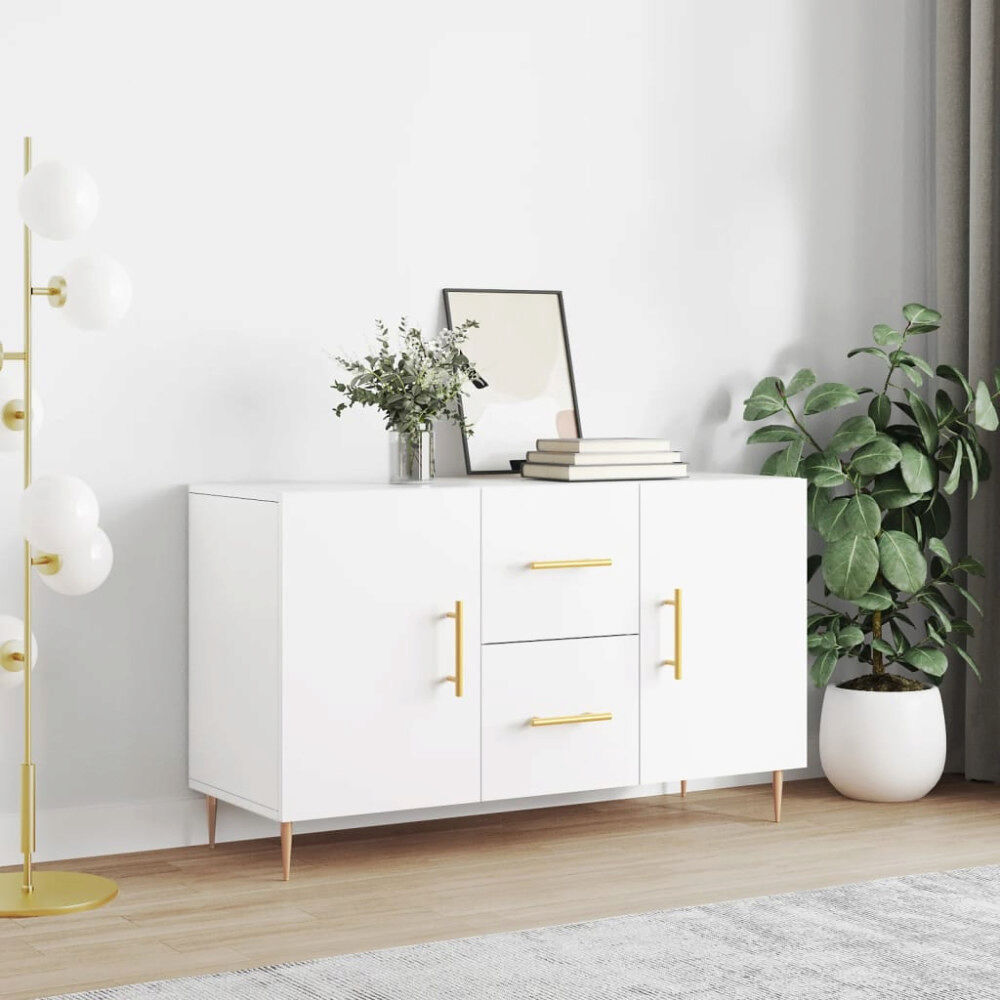 vidaXL Skänk vit 100x36x60 cm konstruerat trä