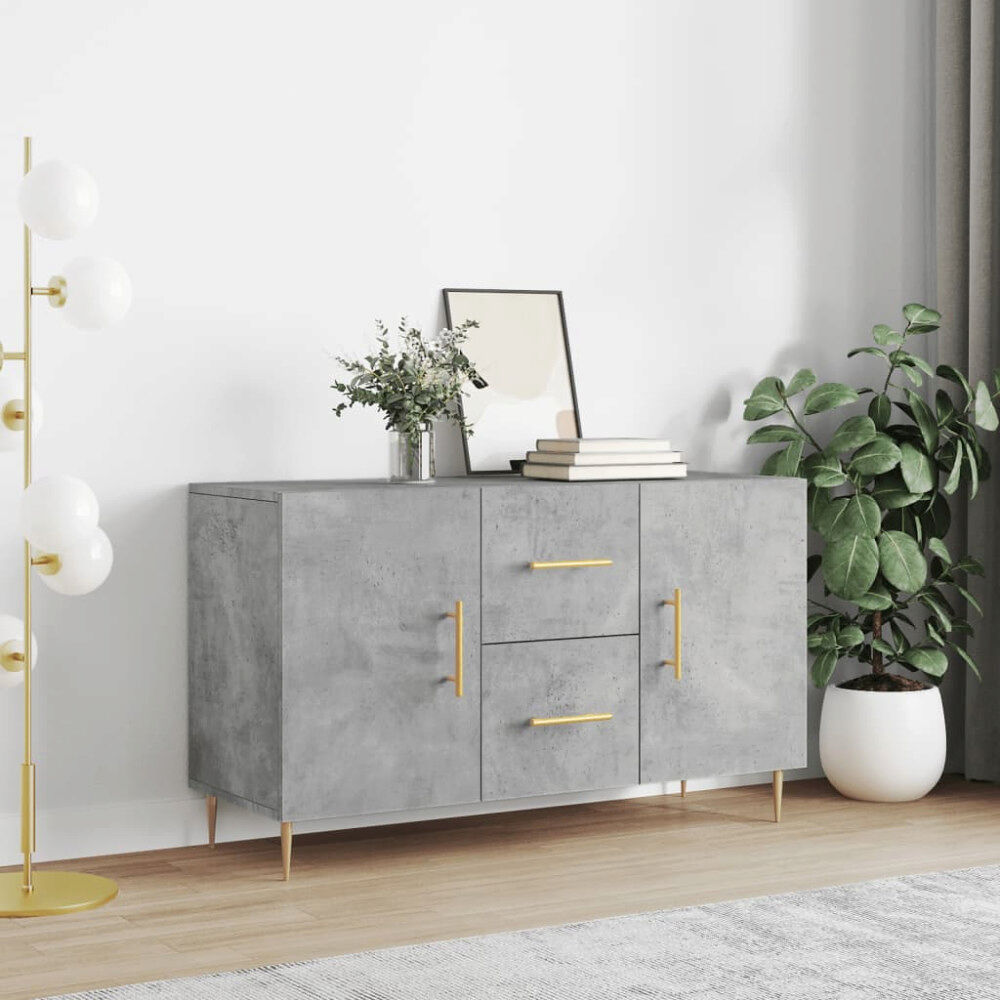 vidaXL Skänk betonggrå 100x36x60 cm konstruerat trä