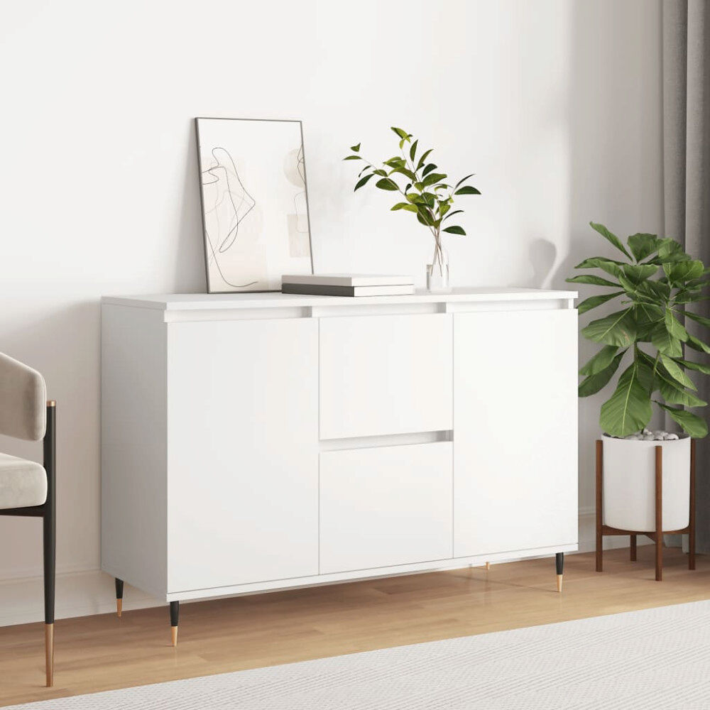 vidaXL Skänk vit 101,5x35x70 cm konstruerat trä