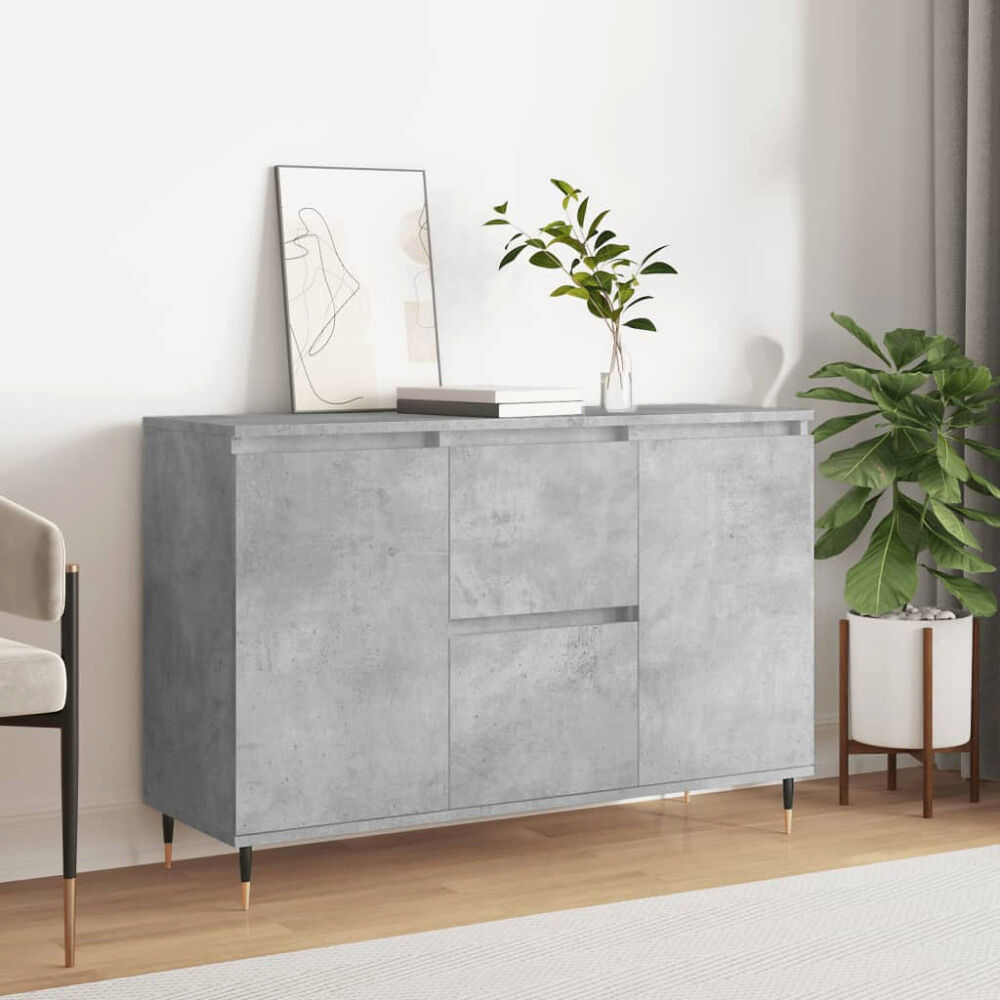 vidaXL Skänk betonggrå 101,5x35x70 cm konstruerat trä