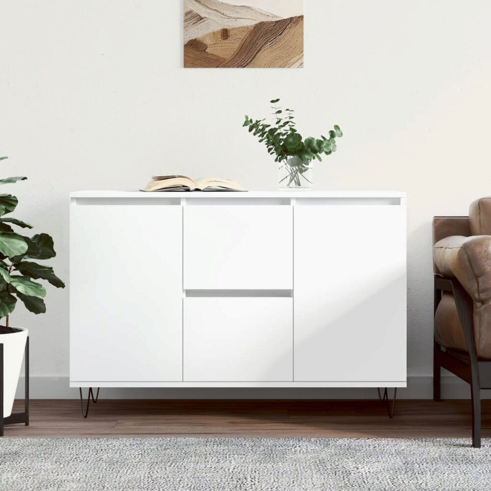 vidaXL Skänk vit 101,5x35x70 cm konstruerat trä