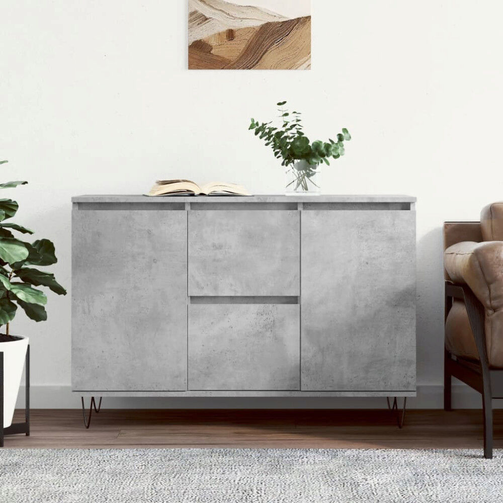 vidaXL Skänk betonggrå 101,5x35x70 cm konstruerat trä