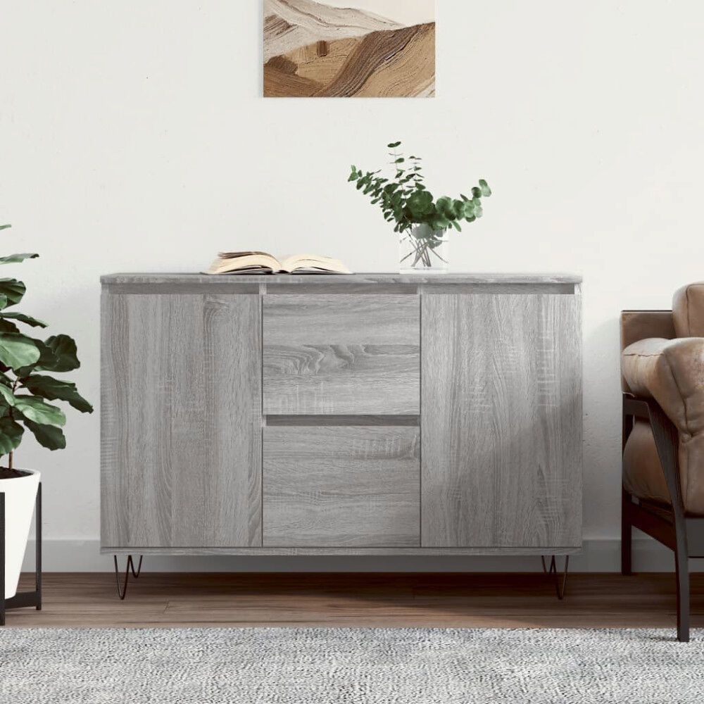 vidaXL Skänk grå sonoma 101,5x35x70 cm konstruerat trä