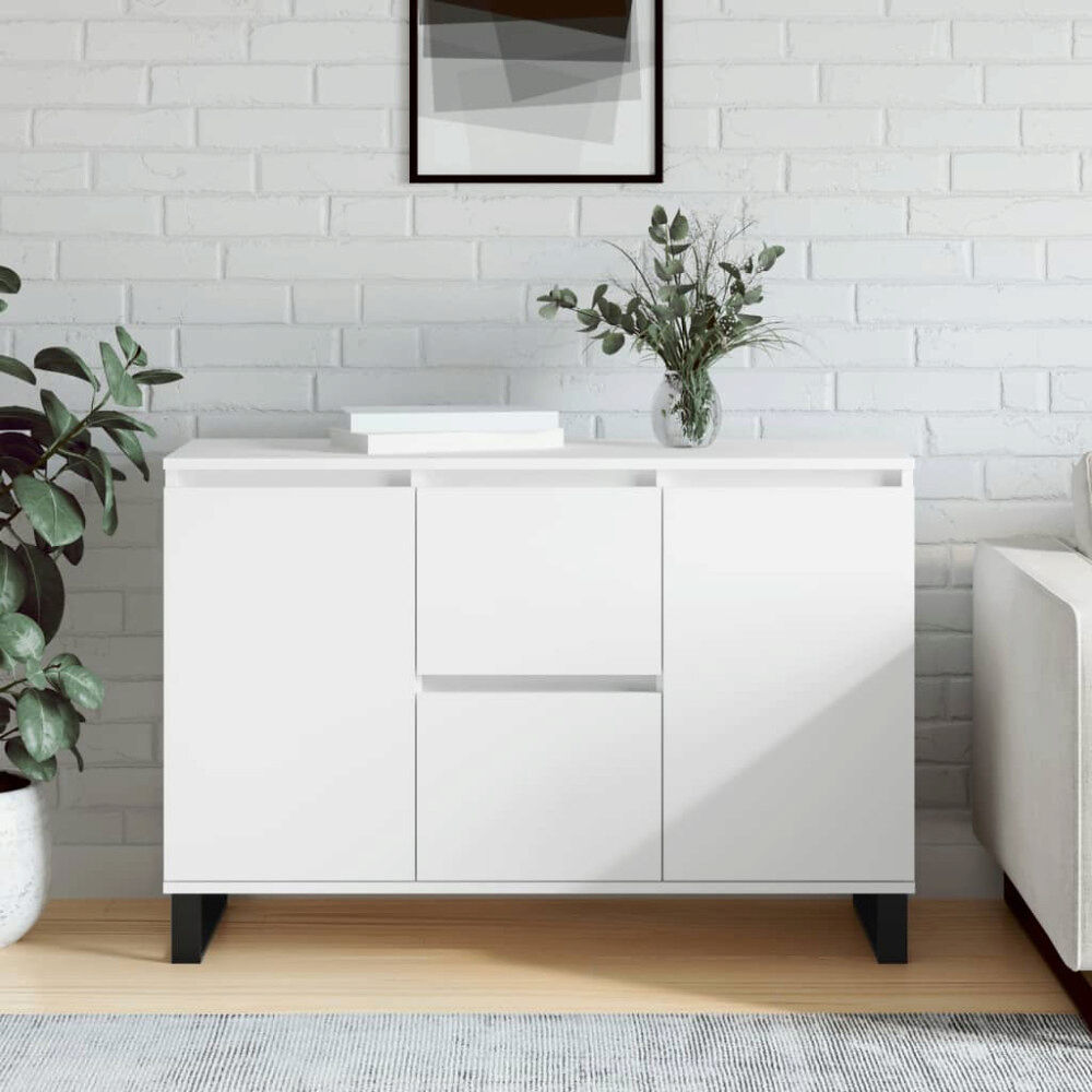 vidaXL Skänk vit 101,5x35x70 cm konstruerat trä