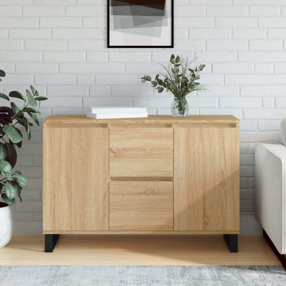 vidaXL Skänk sonoma-ek 101,5x35x70 cm konstruerat trä