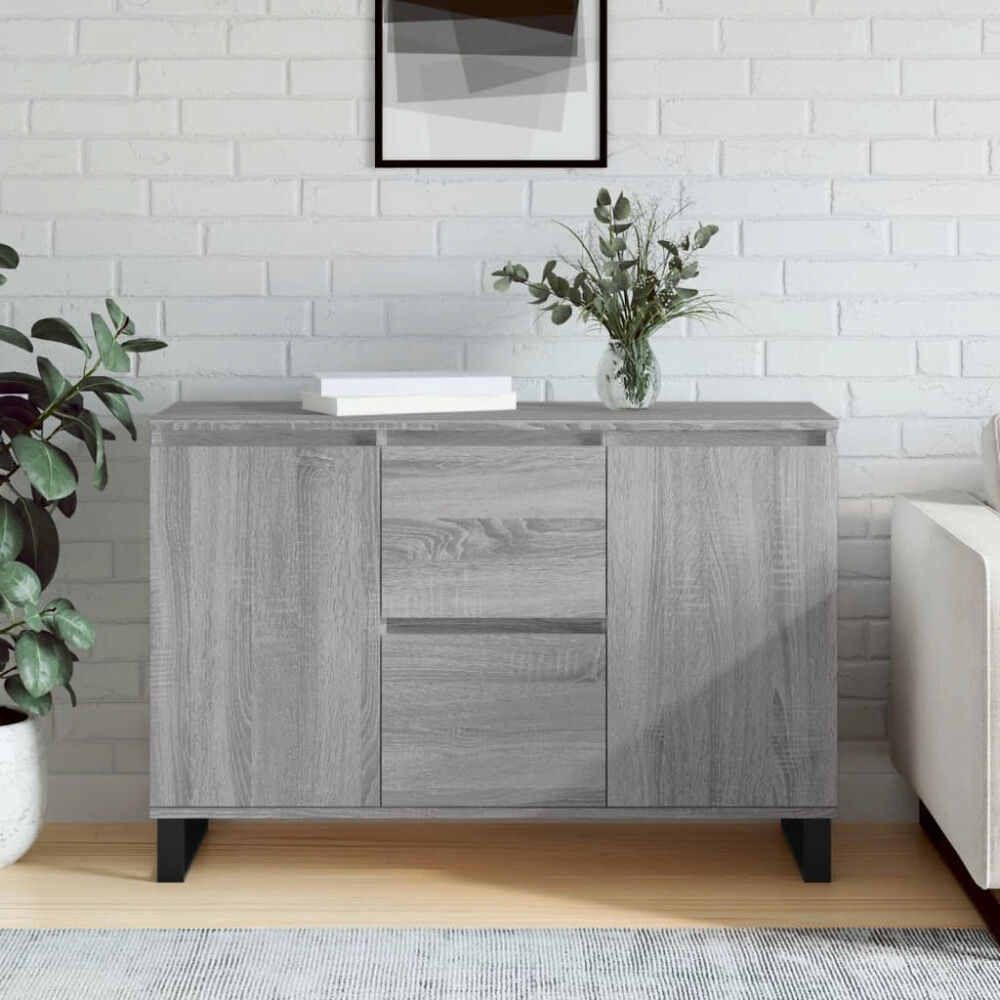 vidaXL Skänk grå sonoma 101,5x35x70 cm konstruerat trä