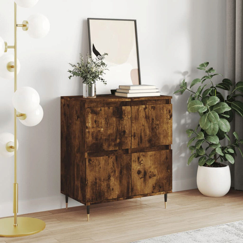 vidaXL Byrå rökfärgad ek 60x35x70 cm konstruerat trä