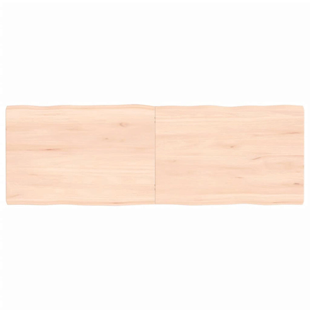 vidaXL Bordsskiva 120x40x(2-4) cm obehandlad massiv ek levande kant
