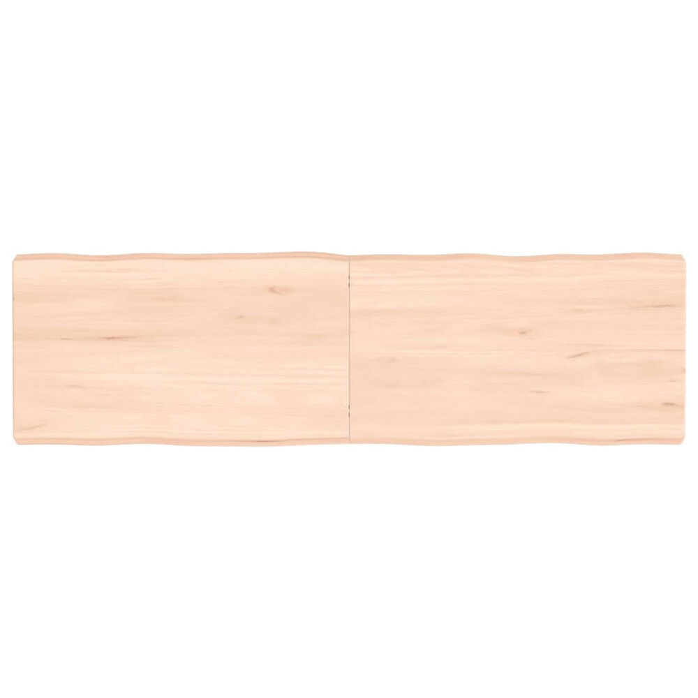 vidaXL Bordsskiva 140x40x(2-6) cm obehandlad massiv ek levande kant