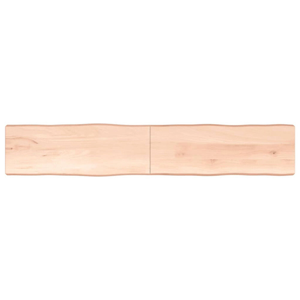 vidaXL Bordsskiva 220x40x(2-6) cm obehandlad massiv ek levande kant