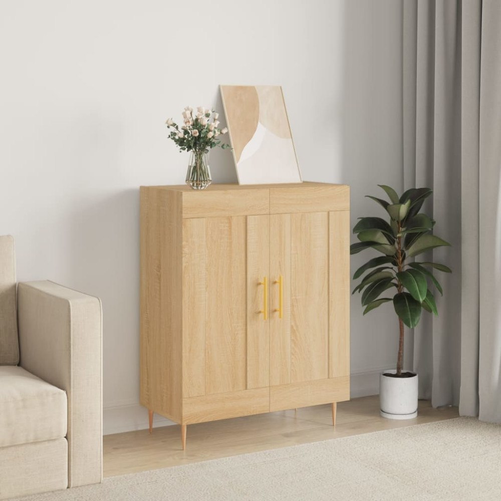 vidaXL Skänk sonoma-ek 69,5x34x90 cm konstruerat trä