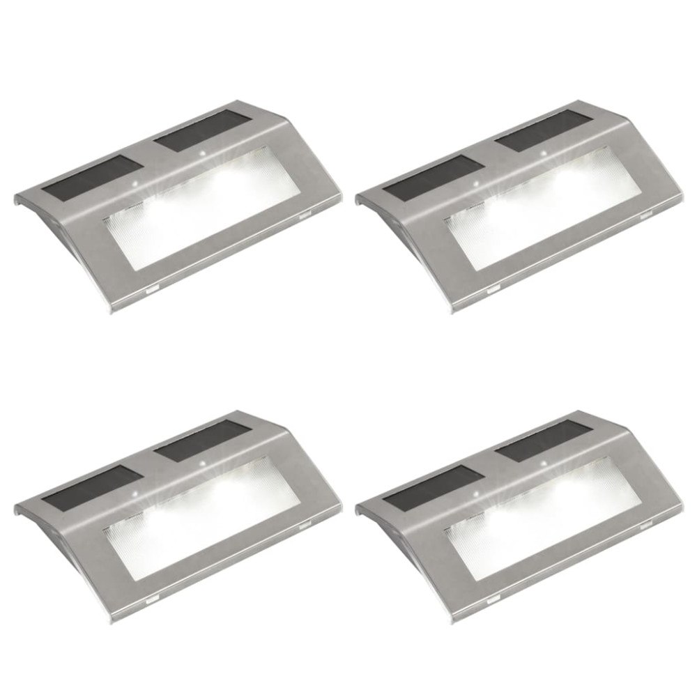vidaXL Vägglampa solcell 4-pack
