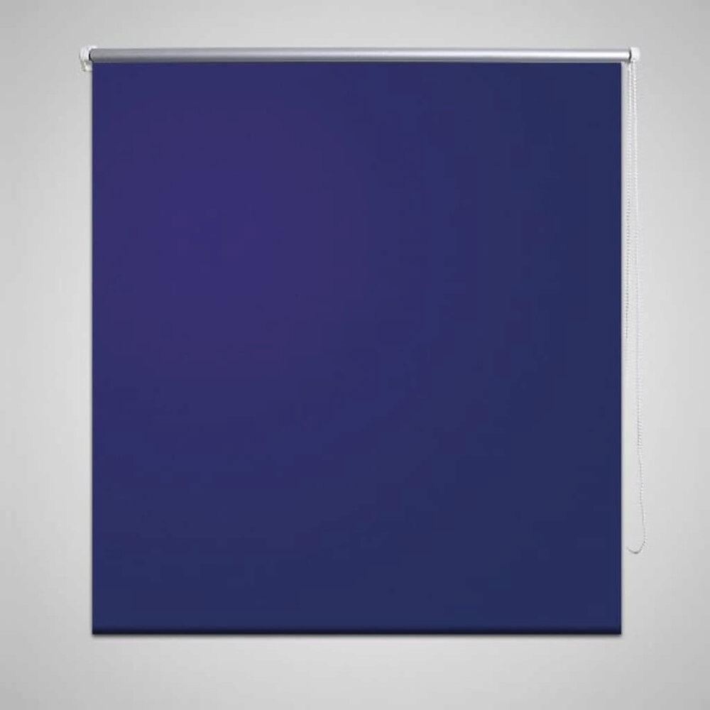 vidaXL Rullgardin marinblå 100 x 230 cm mörkläggande