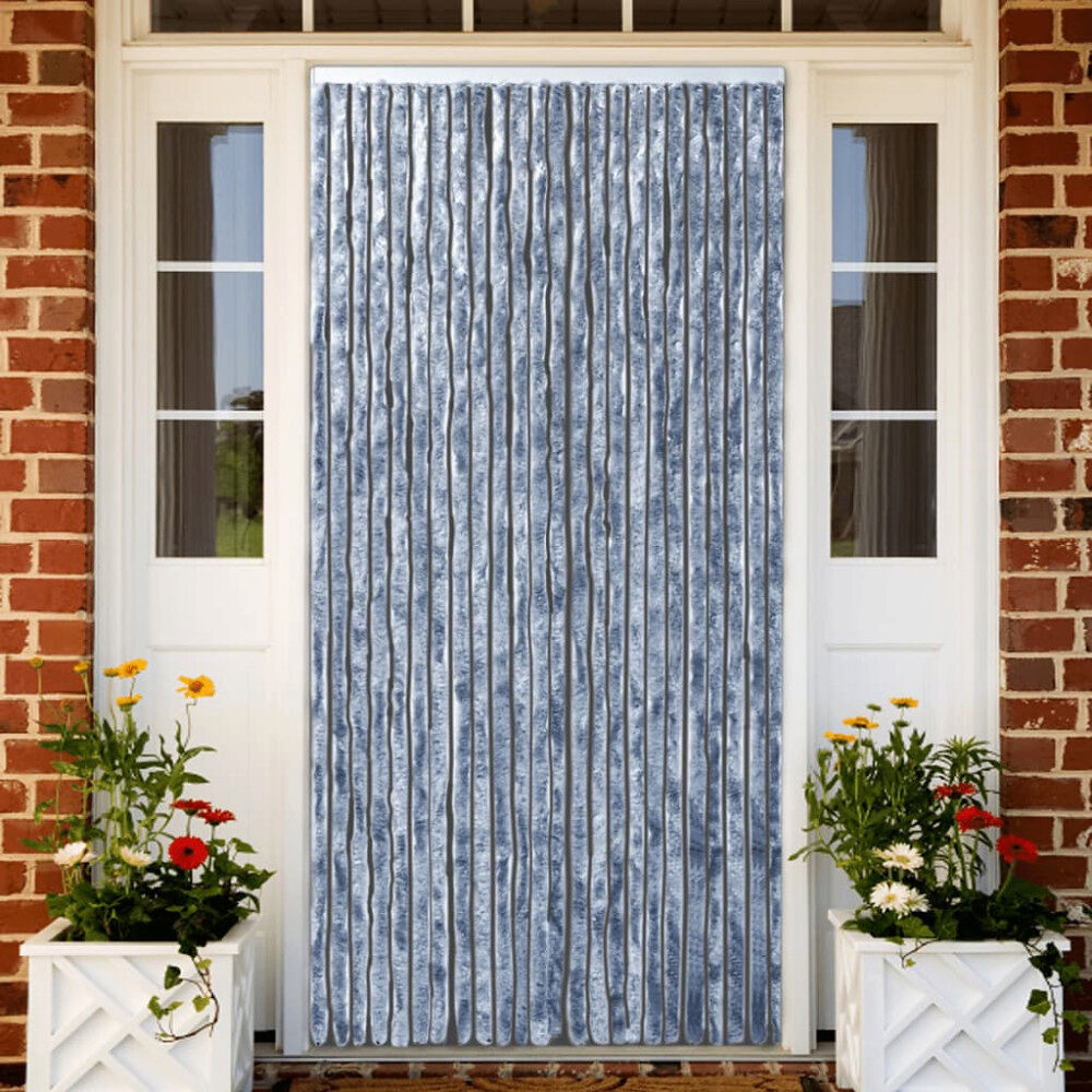 vidaXL Insektsdraperi silver 100x220 cm chenille
