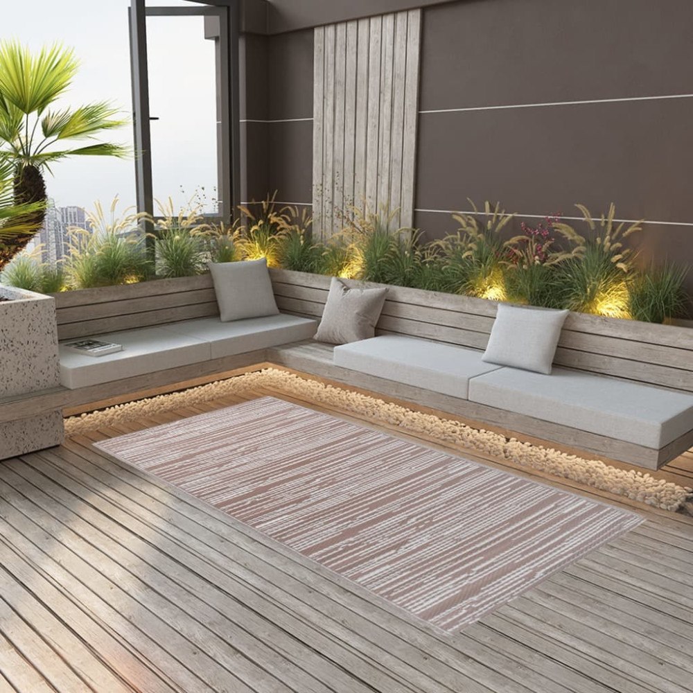 vidaXL Utomhusmatta ARAKIL brun 190x290 cm PP